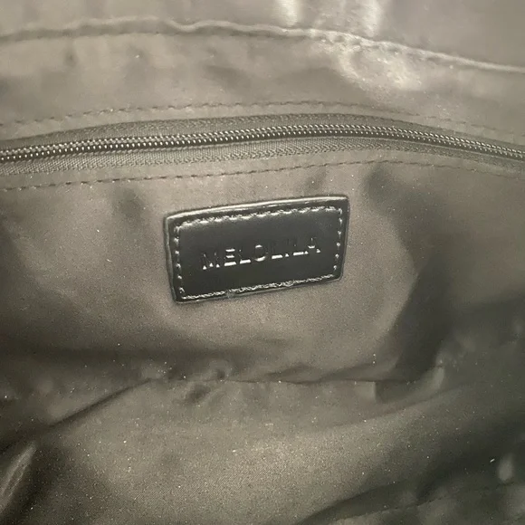 Melolila Crescent Shoulder Bag – Y2K Black Purse w/ Gold Hardware | $38 Retail - Picture 10 of 11